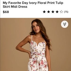Lulu’s My favorite Day Tulip Skirt, White dress. Great condition!